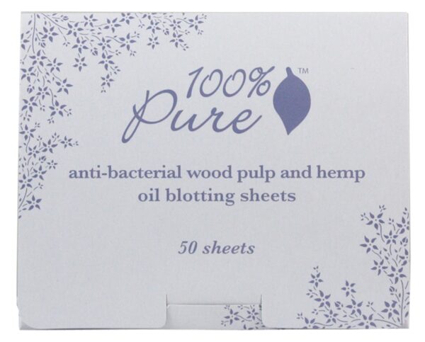 100% Pure Anti Bacterial Wood Pulp Oil Blotting Paper - 50stk