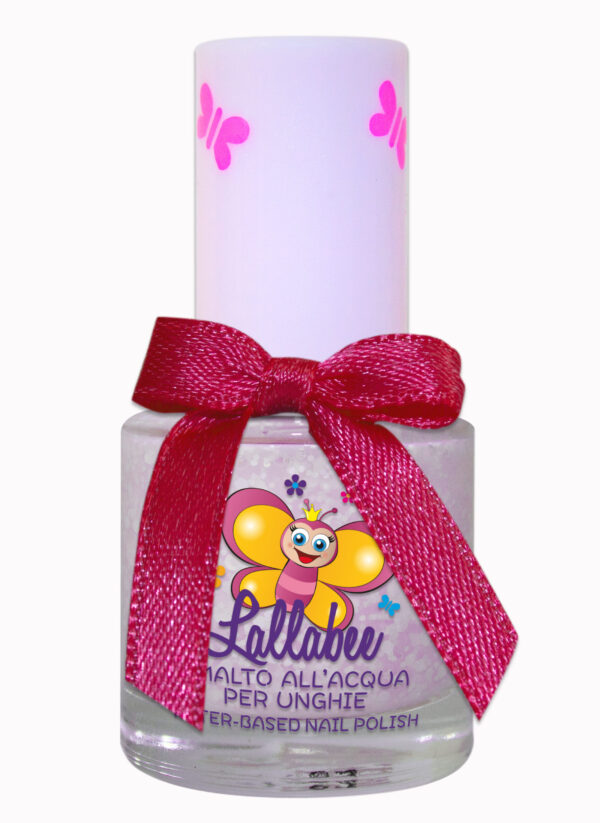 Lallabee - naturlig, trygg vannbasert neglelakk for barn - Flower Glitter - 9 ml