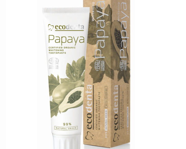 ECODENTA Organic Whitening Toothpaste Papaya (med fluor) -100 ml