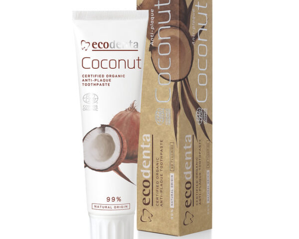 ECODENTA Organic Anti-plaque Toothpaste Coconut (uten fluor) - 100 ml