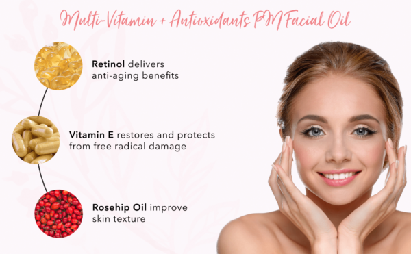 100% Pure Multi-Vitamin + Antioxidants PM Facial Oil -30 ml
