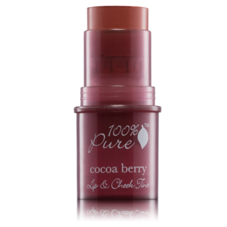 100% Pure Shimmery Cocoa Berry Lip & Cheek Tint - 7.5g