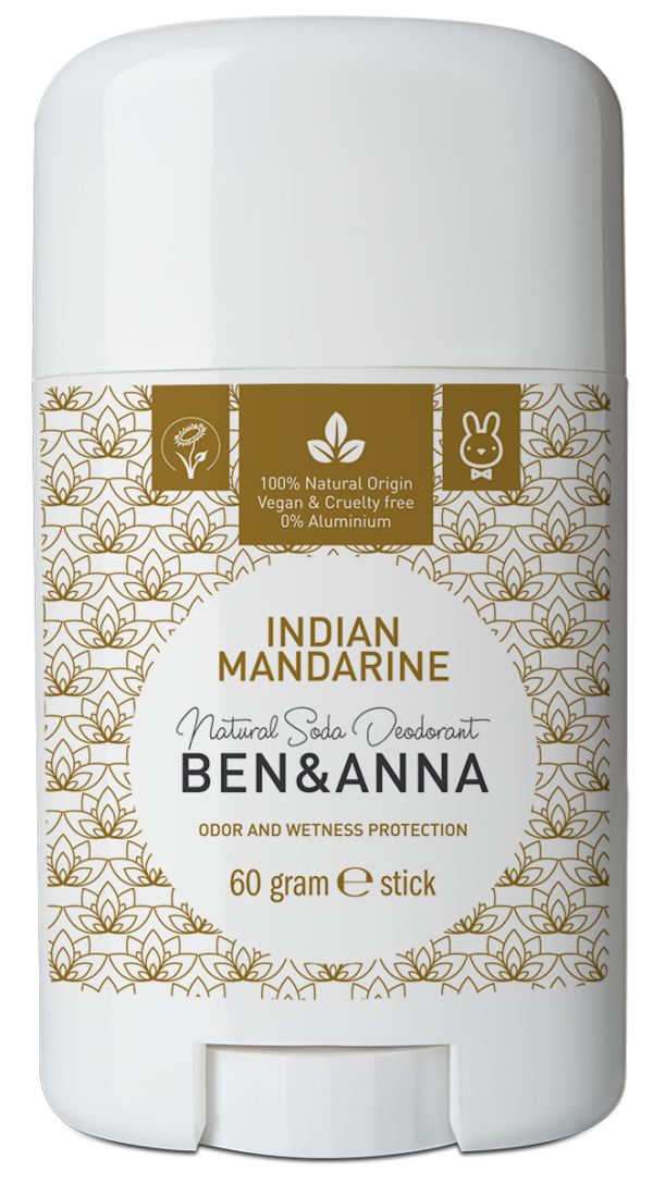 Ben & Anna Natural Deodorant Stick- Indian Mandarine - 60 gr