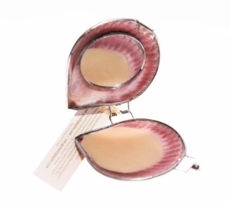 Organic Island Shell Lip Balm Oriental Fan Rosa