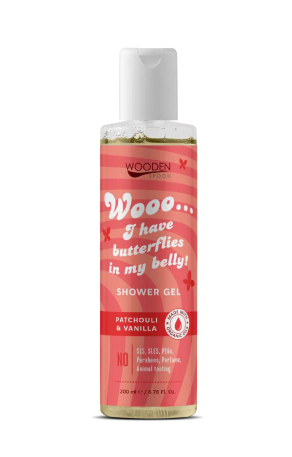 Wooden Spoon Shower Gel "Wooo... I have butterflies in my belly !" - 200 ml