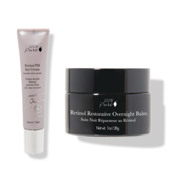 Hudpleiepakke 100% Pure Retinol Duo - Retinol Restorative Overnight Balm & Retinol PM Eye Cream