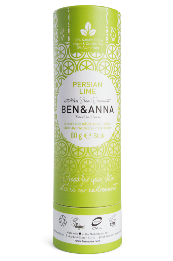 Ben & Anna Natural Deodorant Papertube- Persian Lime - 60 gr