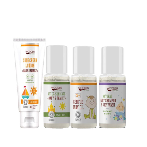 Wooden Spoon Travel Kit - Baby Care - 4 produkter