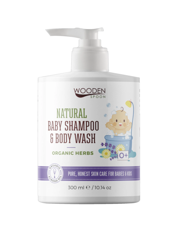 Wooden Spoon Natural Baby Shampoo & Body Wash - Organic Herbs -  300 ml
