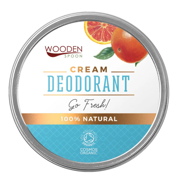 Wooden Spoon 100% Natural Cream Deodorant - "Go Fresh"- 60 ml