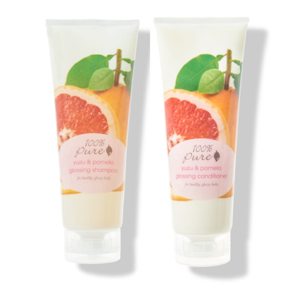 Hårpleiepakke 100% Pure Yuzu & Pomelo Glossing Shampoo & Conditioner - 236ml