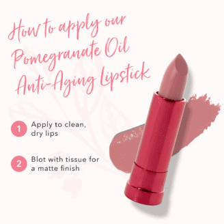 100% Pure Foxglove pomegranate oil lipstick naturlig leppestift