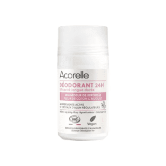 Acorelle 24h Long Lasting Roll-on Deodorant Hair Regrowth Minimizer - Cotton Flower & Lily 50ml