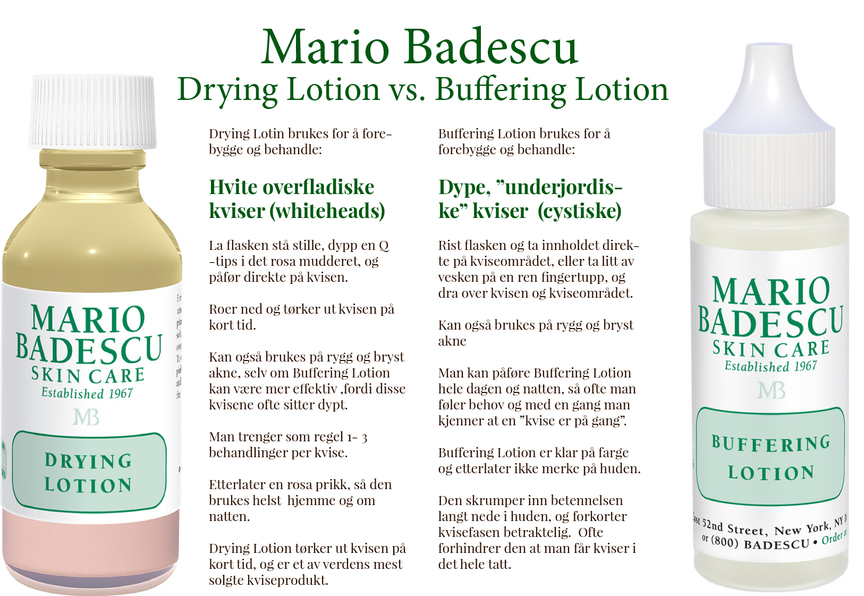 Mario Badescu Drying Lotion vs. Buffering Lotion