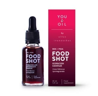 You & Oil Food Shot Hydration complex rose hibiscus og pomegranate