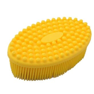 Dusj og bade silikonbørste gul