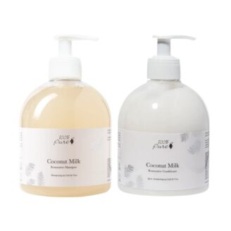 100% Pure Coconut Milk sjampo og Honey & Virgin Coconut balsam hårpleieduo