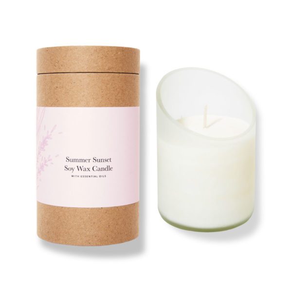 100% Pure soy waz scented candle summer sunset aromaterapi